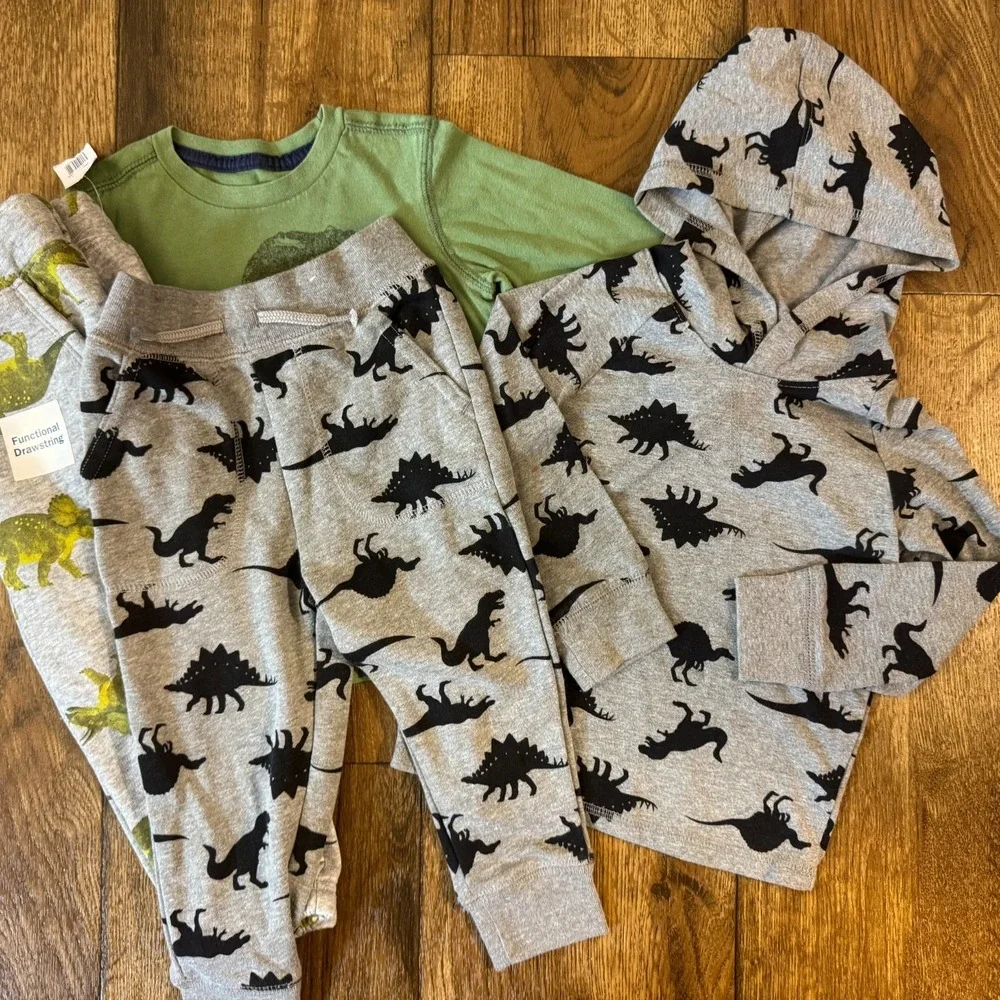 Toddler Baby Boy 2T Sweat Suits Clothes Lot Pants Hoodie Shirts Outfits Dinosaur
